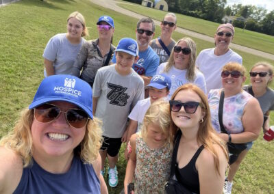 Hike for Hospice participants in field