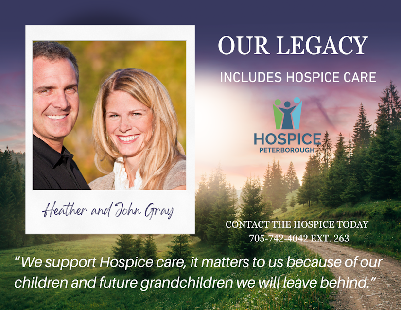 Image of Heather and John Gray overlayed on Our Legacy promo graphic
