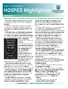 Hospice Highlighter Newsletter - 2020-04