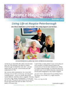 Hospice Highlighter Newsletter - 2022-12