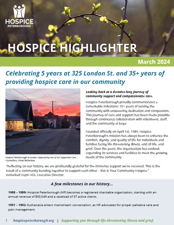Hospice Highlighter Newsletter - 2023-11